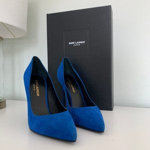 Saint Laurent Zoe Suede Heel Pump - 36